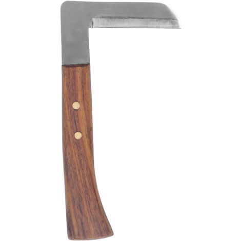 Steel L Shape Hoof Knife Ergonomic Curved Handle Hoof Trimming Tool for Farm Horse Single Blade On Left Hand