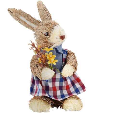 Cattail Eco Friendly Bright Colors Lifelike Durable Easter Bunny Figurine (1/5)