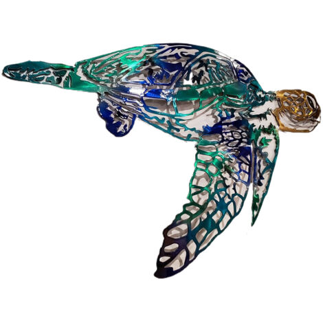 Metal Art Sailfish Sea Turtle Jellyfish Interior Decoration Crafts Wall Hanging Mount Decoration Home Decor Gift (1/5)
