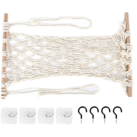 Simple Hanging Fruit Basket Fruit Hammock Holder Net Cotton Rope Hanger for Kitchen Home Decor (1/5)