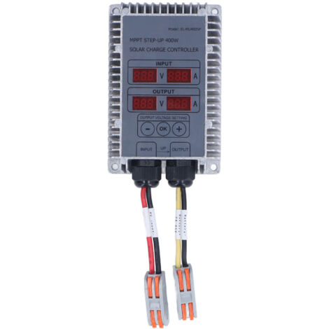 Solar Battery Charge Controller Boost MPPT Voltage Adjustable Waterproof with Display 24‑85V 400W