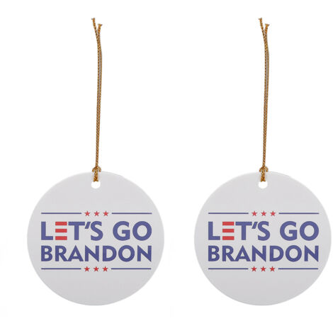 2Set Innovative Ornament Ceramic Christmas Tree Hanging Pendant for Party Wedding Decoration (1/5)