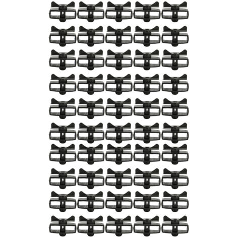 50Pcs Electric Fence Wire Tightener Portable Garden Electronic Fence Alloy Wire Tensioner Black (1/5)
