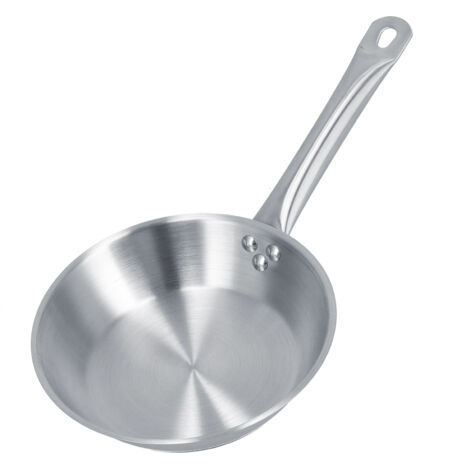 Stainless Steel Frying Pan Single Handle Fried Pan Cookware for Home induction Cooker9.4x2.0in