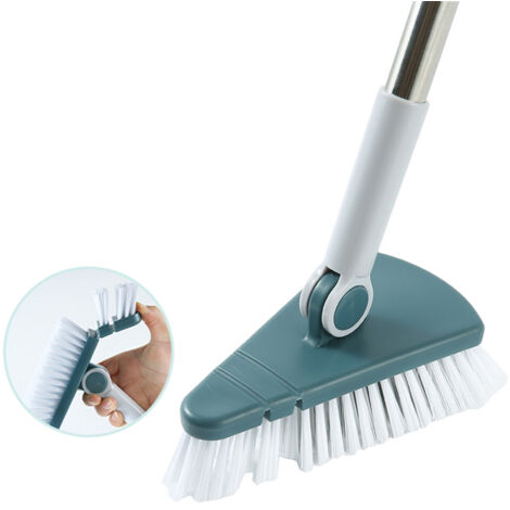 Bendable Corner Scrub Brush with Long Handle Removable Triangle Brush for Stairs Wall Bathroomand Kitchen (1/5)