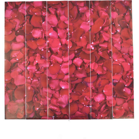 6PCS 100x18cm 3D Stair Sticker Rose Flower Self Adhesive Wall Sticker Waterproof Tile Stair Sticker for Valentine's Day (1/5)