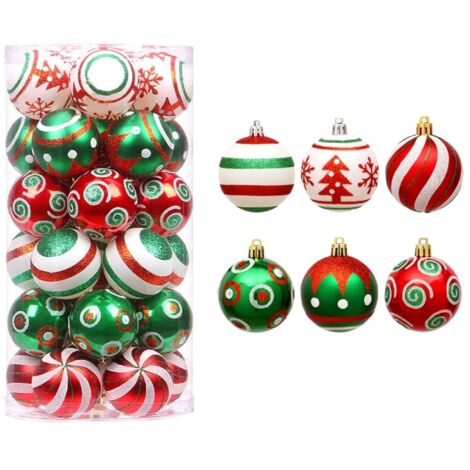 6cm Christmas Ball Ornaments 30 Pieces Of Shatter Proof Christmas Tree Ornaments for 2021 Xmas Holidays Weddings Party (1/5)