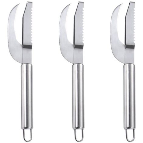 Fish Scaler Remover Cutter Stainless Steel Sawtooth Remover with Handle Multi Functional Home Kitchen Tool (1/5)