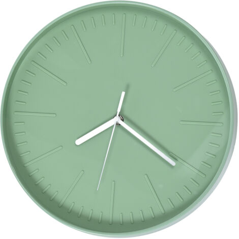 Mute Quartz Clock Wall Watch Minimalist Modern Plastic Wall Clock for Living Room BedroomGreen (1/5)