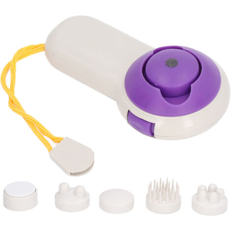 5 in 1 Handheld Massager Battery Powered Wear Resistant Ergonomic ABS Massager with 5 Massage Heads for Whole Body (1/5)