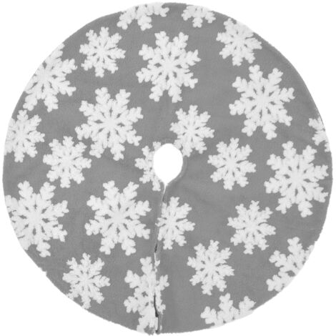 Christmas Tree Skirt Cute Snowflake Patterns Reused Beautiful Practical Christmas Tree Decorations for Decor Background78cm (1/5)