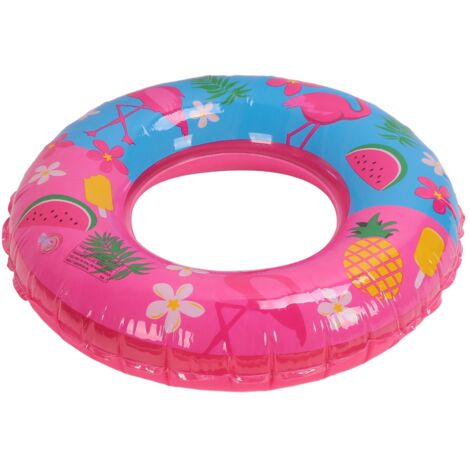 Swimming Floats Pink Flamingo Pattern Thickened Eco Friendly PVC Portable Round Pool Floats for Girl (1/5)