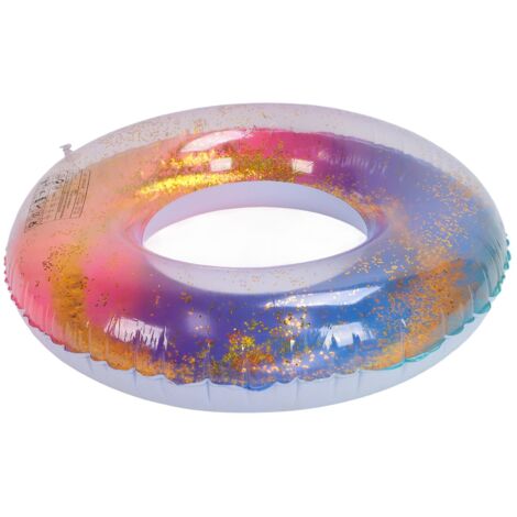 Colored Swimming Rings Bright Colors Sequin Thickened Inflatable Glitter Swim Rings for Swimming Pool