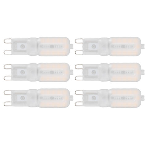 G9 Light Bulb Dimmable Eye Protection Energy Saving 5W 22 LED Small Bulbs for Ceiling Lamp Desk Lamp 6pcs Warm Light 220V (1/5)