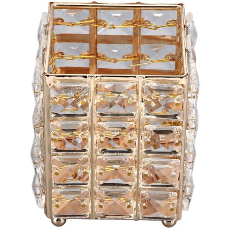 European Style Crystal Storage Box Crystal Jewelry Trinket Box Square Earrings Rings Organizer for Gift Giving Home Decoration Gold (1/5)