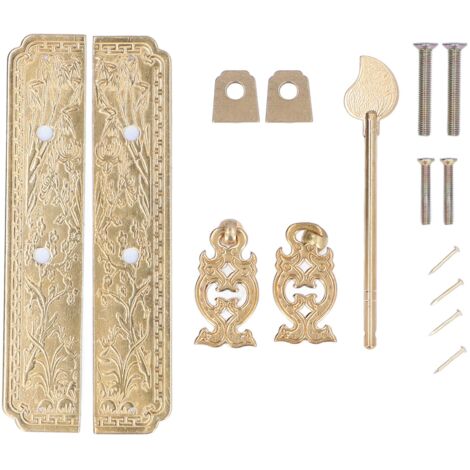 Cabinet Faceplate Brass Material Elegant Retro Botanical Pattern Decorative Chinese Antique Cabinet Handles for Dressers (1/5)
