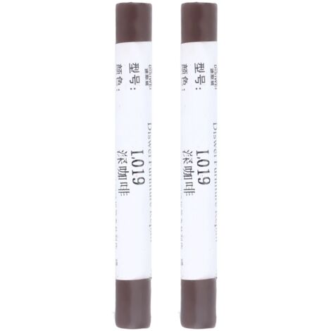 2pcs Furniture Paint Floor Repair Crayon Scratch Patch Paint Pen Wood Composite Repairing Material Coffee Color (1/5)