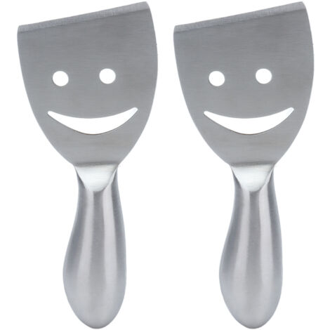 2pcs Cheese Plane Multifunctional Stainless Steel Smile Style Cheese Shaver for Kitchen Baking (1/5)