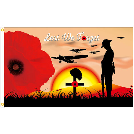 90 x 150cm Remembrance Day Banner Flag for House Outdoor Flag Single Layer Polyester Banner (1/5)
