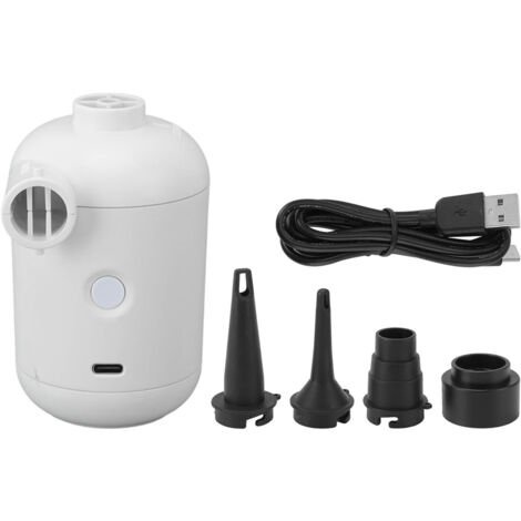 Tiny Pump Fast Inflation Pumping Portable Mini Electric Air Pump with 4 Nozzles For Storage Bags Rubber Boats Swimming Rings (1/5)