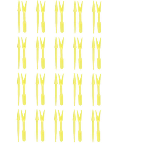 20Sets Small Seed Planter Strong Practicality Small Portable Comfortable to Use Seedling Remover for Vegetable PlantingYellow (1/5)