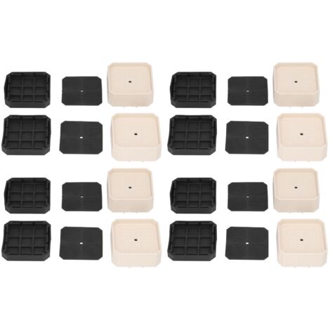 8 Set Full Covered Bed Risers Shockproof Stackable Furniture Risers for Refrigerator Washing Machine Base Tables Chairs (1/5)