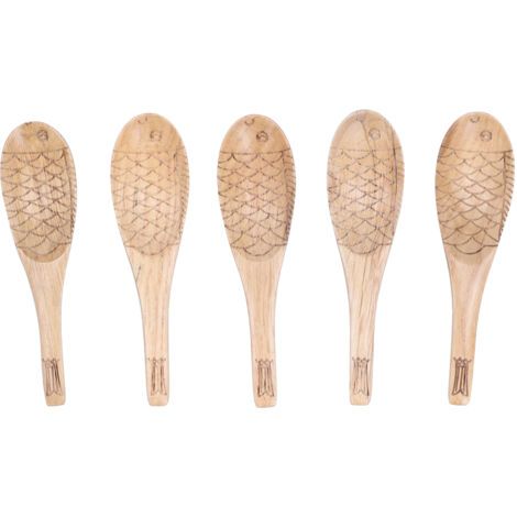 5Pcs Fish‑shaped Carved Rice Spoon Soup Spoon It Means More Than Every Year, Spoon Tableware (1/5)