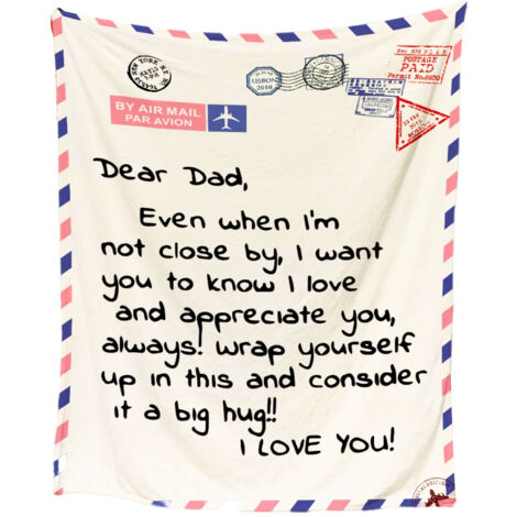 Mother's Day Father's Day Letter Printed Throw Blanket Gifts Soft Flannel Blanket for Bed Couch Living Room (1/5)