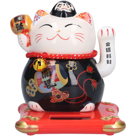 6in Fortune Cat Ceramic Waving Lucky Cat Ornament Home Decoration for Bedroom Car OfficeType 3 (1/5)