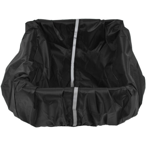 Bike Basket Cover Black Snow Defence Waterproof Dustproof Lightweight Reflect Light Bike Basket Liner (1/5)