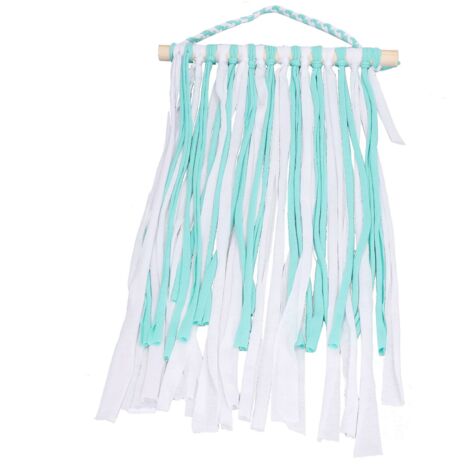 Bow Holder Cloth Beech Material Light Weight Decorative Function Different Colors Hair Clip Hangers for GirlGreen (1/5)