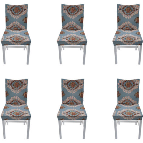 6PCS High Elasticity Chair Cover Removable Washable Dustproof Home Hotel Dining Chair CoversType 4 (1/5)