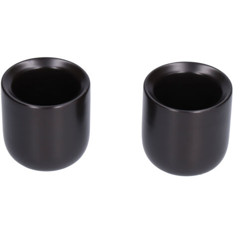 2Pcs Bevel Ceramic Coffee Cup 100ml Thickened Hand Made Coffee Mug for Home Office RestaurantMatte Black (1/5)