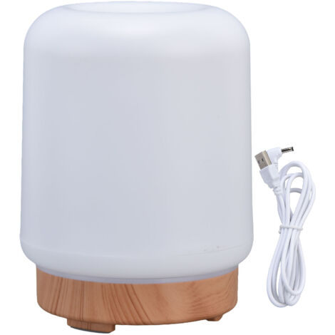 200ml Wood Grain Humidifier USB Powered Aroma Air Humidifier Night Light Humidifier for Bedroom Living Rooms Office (1/5)