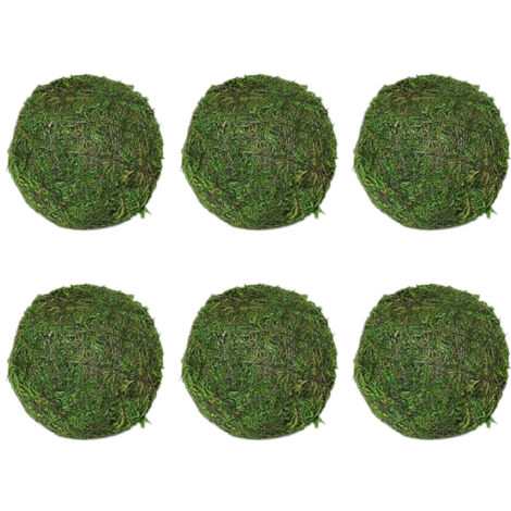 6pcs Moss 10cm Green Vase Bowl Filler Balls for Christmas Tree Garden Weddings Home Party Decor (1/5)