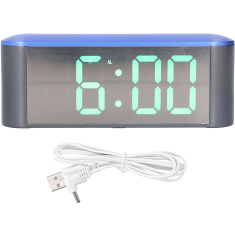 Digital Alarm Clock Stylish Exquisite LED Large Display Electronic Household Desktop ClockGreen (1/5)