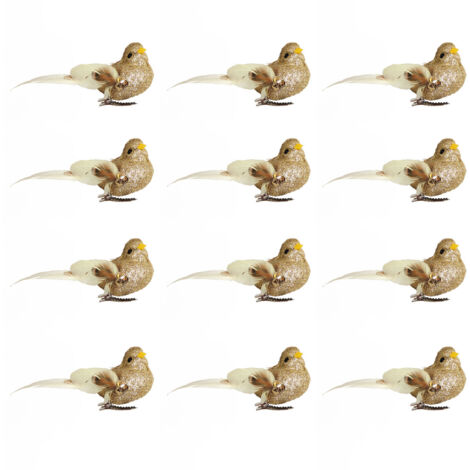 Imitation Feather Bird Multipurpose Fade Resistant Fake Feather Bird Ornament for Flowers Handicrafts Fairy Garden (1/5)