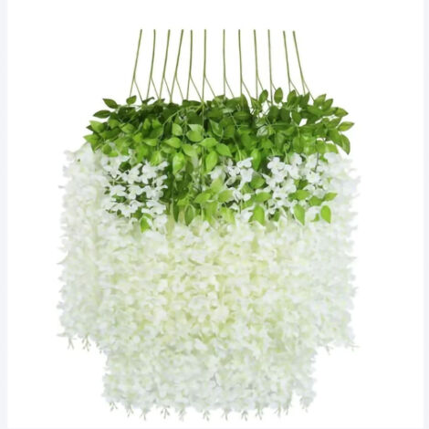 12Pcs Wisteria Vines Delicate Texture Natural Colors Durable Elegant Style Flower Vines
