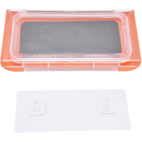 Shower Phone Holder Waterproof Bathroom Phone Box 360 Degree Rotation Wall Mounted Phone CaseOrange (1/5)