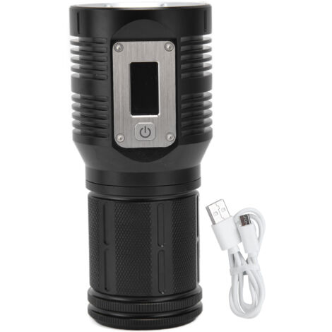 Strong Light Flashlight Digital Display Rainproof Rechargeable Flashlight for Camping Emergency Lighting Work (1/5)