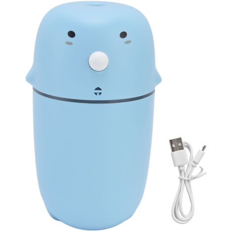 Air Humidifier Mini Cute 300ml 2 Modes USB Rechargeable Electric Cool Mist Purifier with USB Cable for Car Home OfficeBlue (1/5)