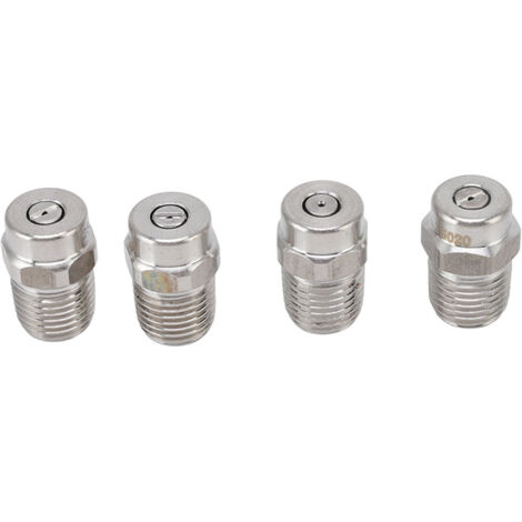 4Pcs Threaded Nozzles 22mm 304 Stainless Steel G1/4 External Thread Pressure Washer Accessories 0.874mm/0.03in Hole Diameter (1/5)