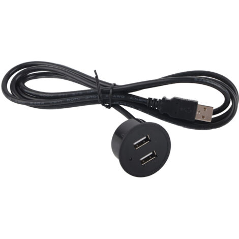 2 USB Charging Socket with 1.5m Cable Embedded Installation 5V 1A Multipurpose for Mobile Phone Cameras TabletUSB Output (1/5)