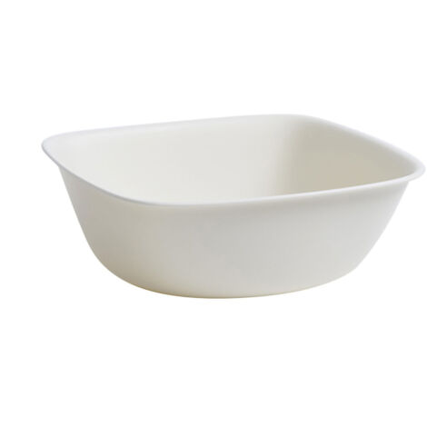 Household Plastic Wash Basin Dormitory Cute Square Laundry Basin Washbasin for Dishing Small White