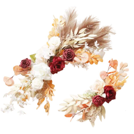 Wedding Decoration Arch Flower Welcome Water Sign Flower Artificial Flowers Swag (1/5)