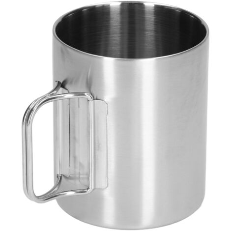 Stainless Steel Cup Corrosion Resistant Folding Handle Folding Design Exquisite Coffee Mug (1/5)