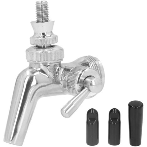 Beer Flow Control Faucet Stainless Steel Beer Tap with Dust Cover Handle for Homebrewing (1/5)