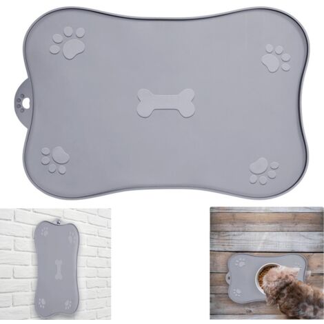 Pet Placemat for Dog and Cat Waterproof Silicone Pet Feeding Pad Non Slip Rollable Mat for Prevent Food and Water Overflow