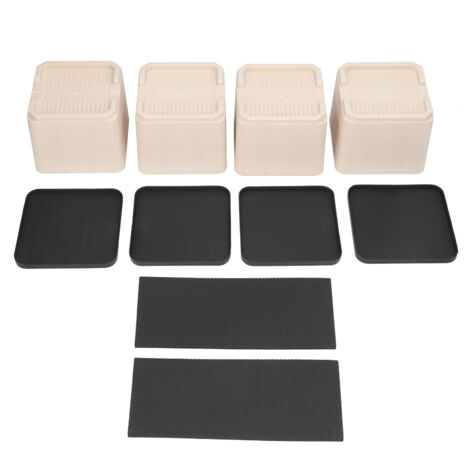 4Pcs Bed Risers Plastic Anti Vibration Pads Furniture Risers for Washing Machine Cabinet Sofa (1/5)