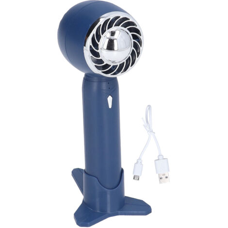 Hand Fan USB 2000mah Battery Charging Supercharged Blades Handheld Desktop Use Portable Rechargeable Fan for Travel Blue (1/5)